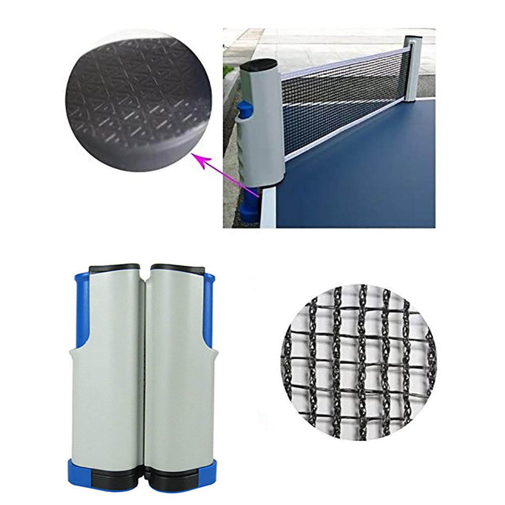 support de filet de Ping-Pong portatif support de filet de Ping-Pong rétractable accessoire de Ping-Pong support de filet de Ping-Pong avec 1 paire de Tennis de Table