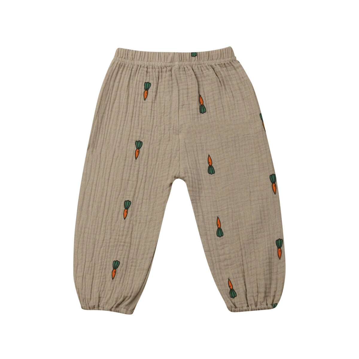 Peuter Kids Baby Boy Meisjes Lange Harem Katoen Linnen Broek Broek Leggings Blommers Kleding Soft Comfy Ploka Stippen Wortel: Khaki / 24M