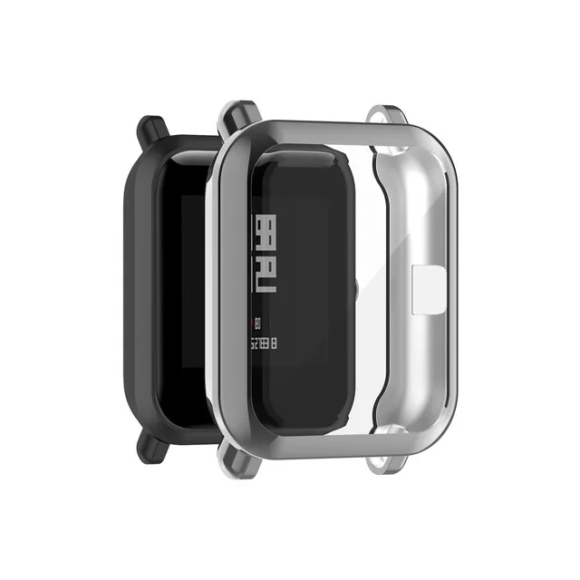 Funda protectora de TPU para Xiaomi Amazfit Bip U Pro GTS 2 Mini Protector de pantalla carcasa protectora de reloj para funda Amazfit Bip Lite: XS / Gris