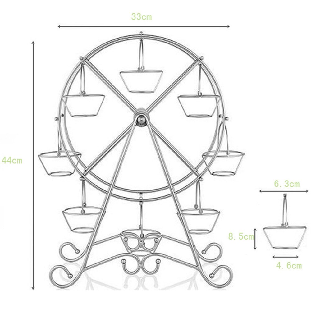 Soporte metálico para Magdalenas con forma de noria, soporte de exhibición para tartas y fiestas de cumpleaños y bodas