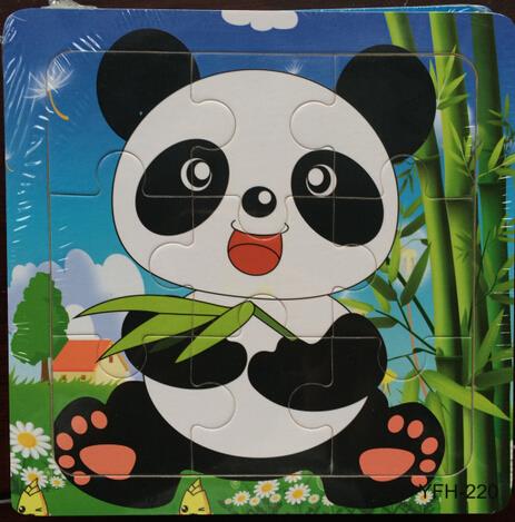 Baby Kids educazione per bambini giocattoli Puzzle in legno giocattolo Puzzle geometrico in legno per bambini Montessori Early Learning toy GYH: Panda