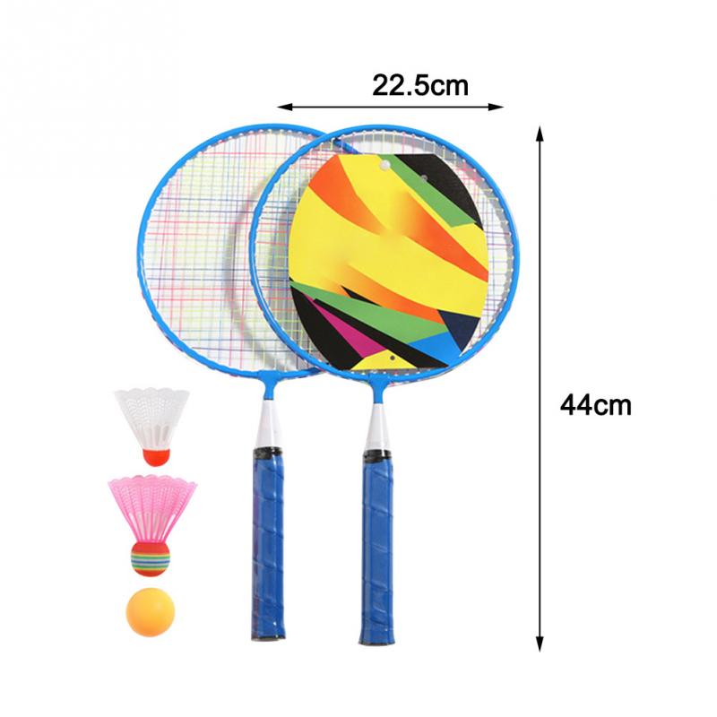 Portatile Divertente Palle Scuola Materna Gioco di sport con Racchette anti scontrino Maniglia Esterna Coperta Parco Giochi per Bambini di badminton impostato Regalo