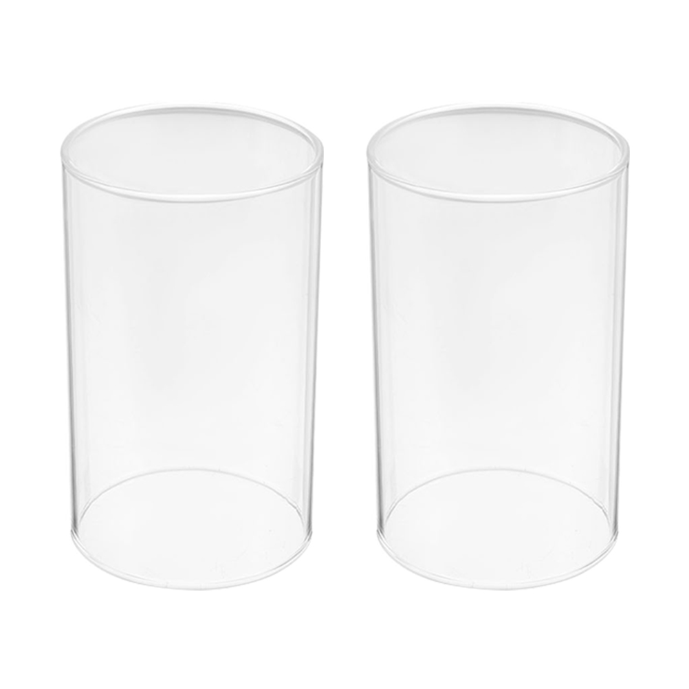 Accesorios para velas de 2 piezas, cúpula de vela de vidrio transparente, cubiertas de vela de mesa, zuecos de vidrio para Decoración