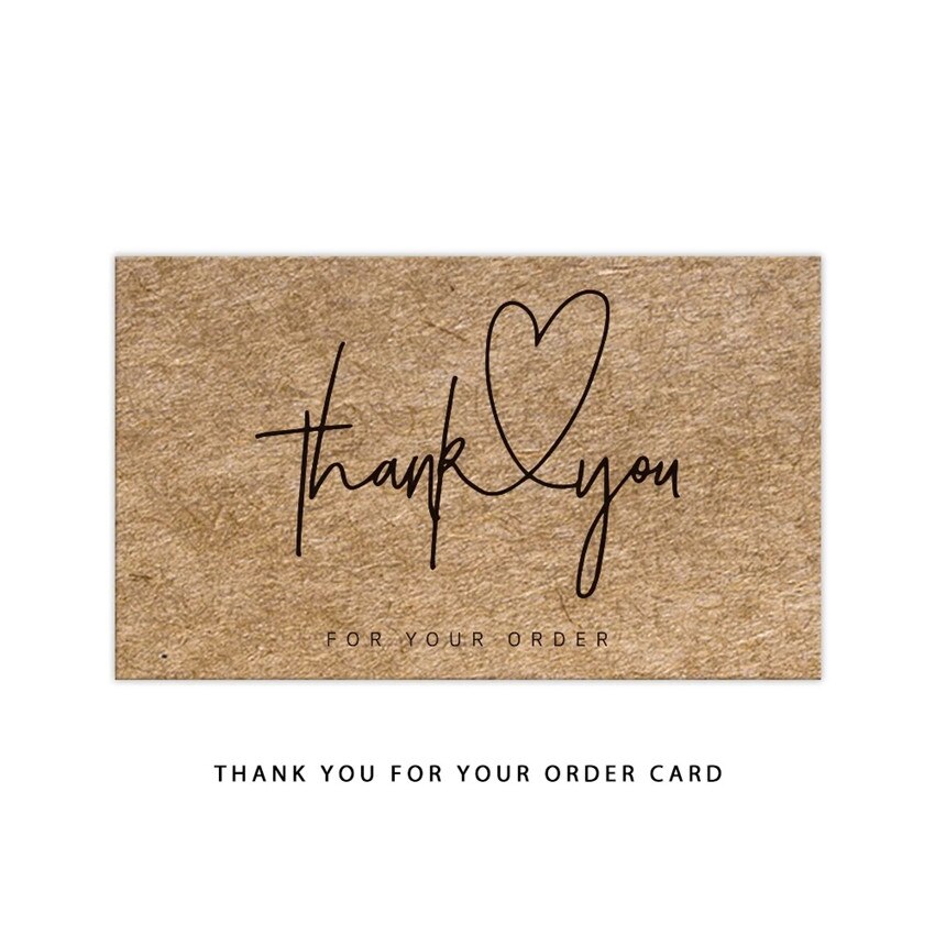 30pcs Thank You Card Natural Kraft Paper Thank You For Your Order Labels Small Business Mailer Decor note cards: A3