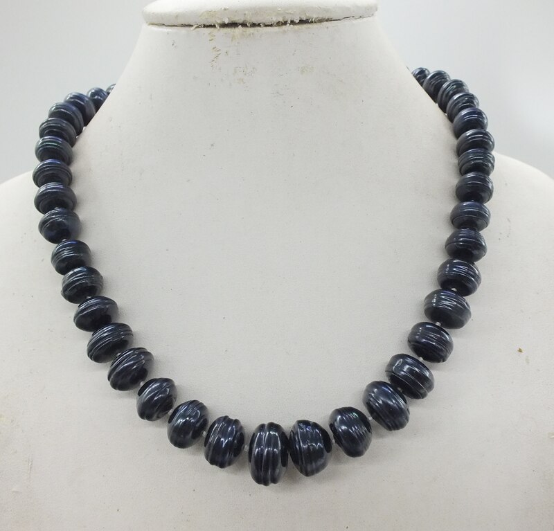 Freshwater pearls, black/white pearl necklace, huge Baroque pearls 12-14MM 18 inches.