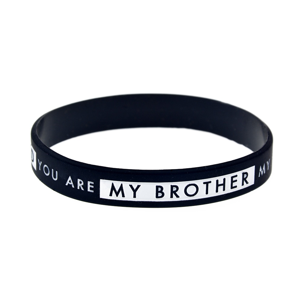 1Pc U Mijn Broer U Niet Mijn Vriend Siliconen Polsbandje Volwassen Grootte: Black