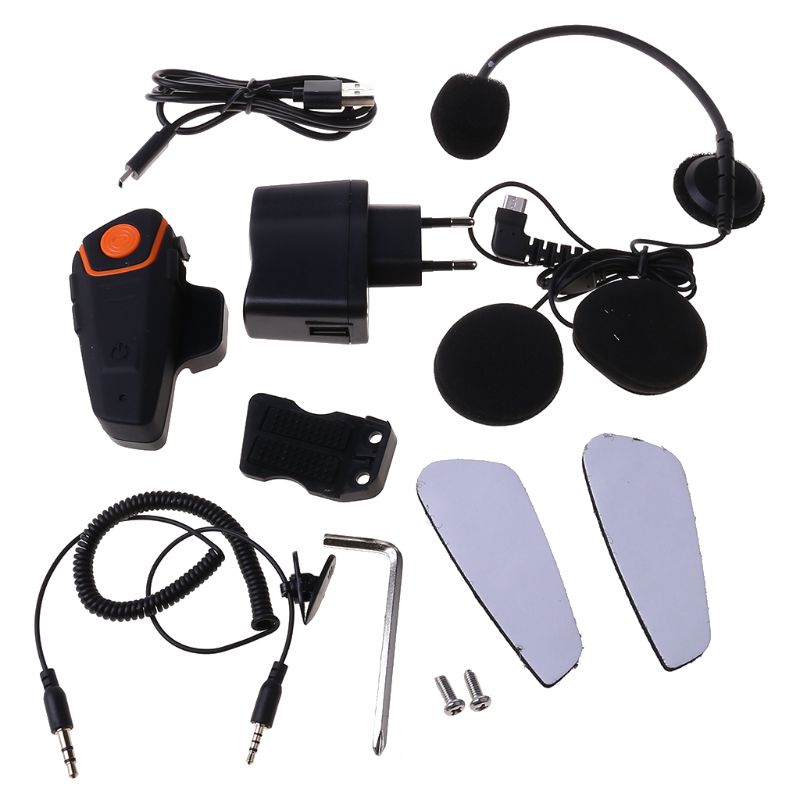 Waterproof BT-S2 Multi BT Interphone 1000M Motorcycle Bluetooth Helmet Intercom B36B