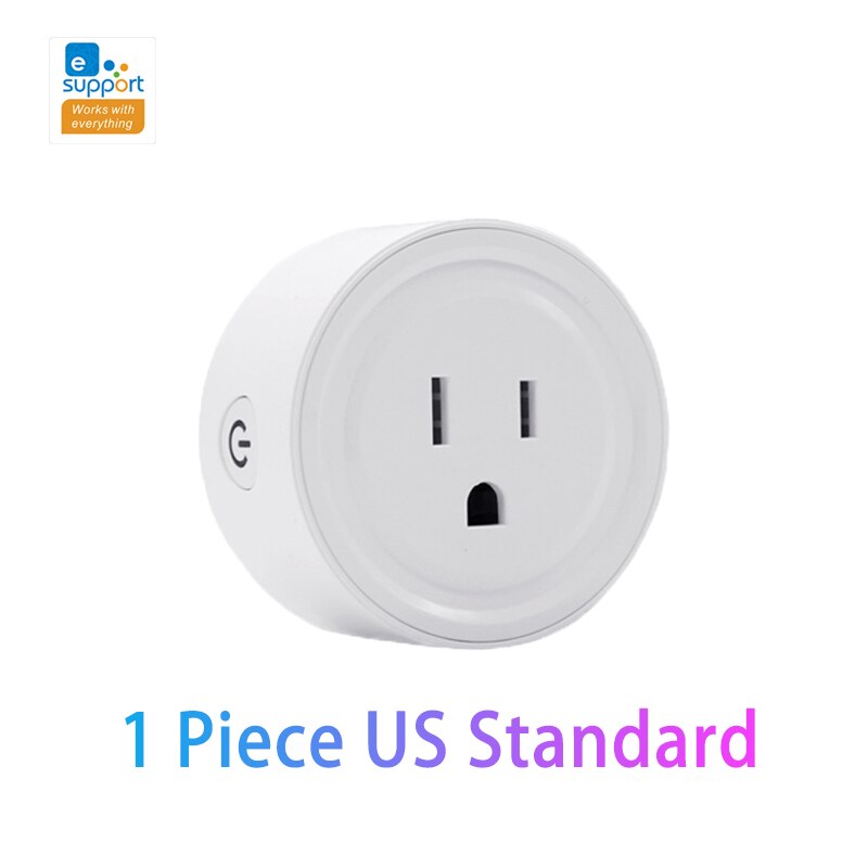 EWeLink ZigBee Smart WiFi Plug Socket For Samsung SmartThings Remote Voice Control Socket Outlet Work With Alexa Smart Home: 1 Piece US
