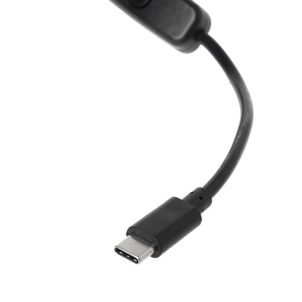 Tipo-c macho para fêmea USB-C interruptor de cabo de extensão para raspberry pi 4 para android fonte de alimentação elétrica