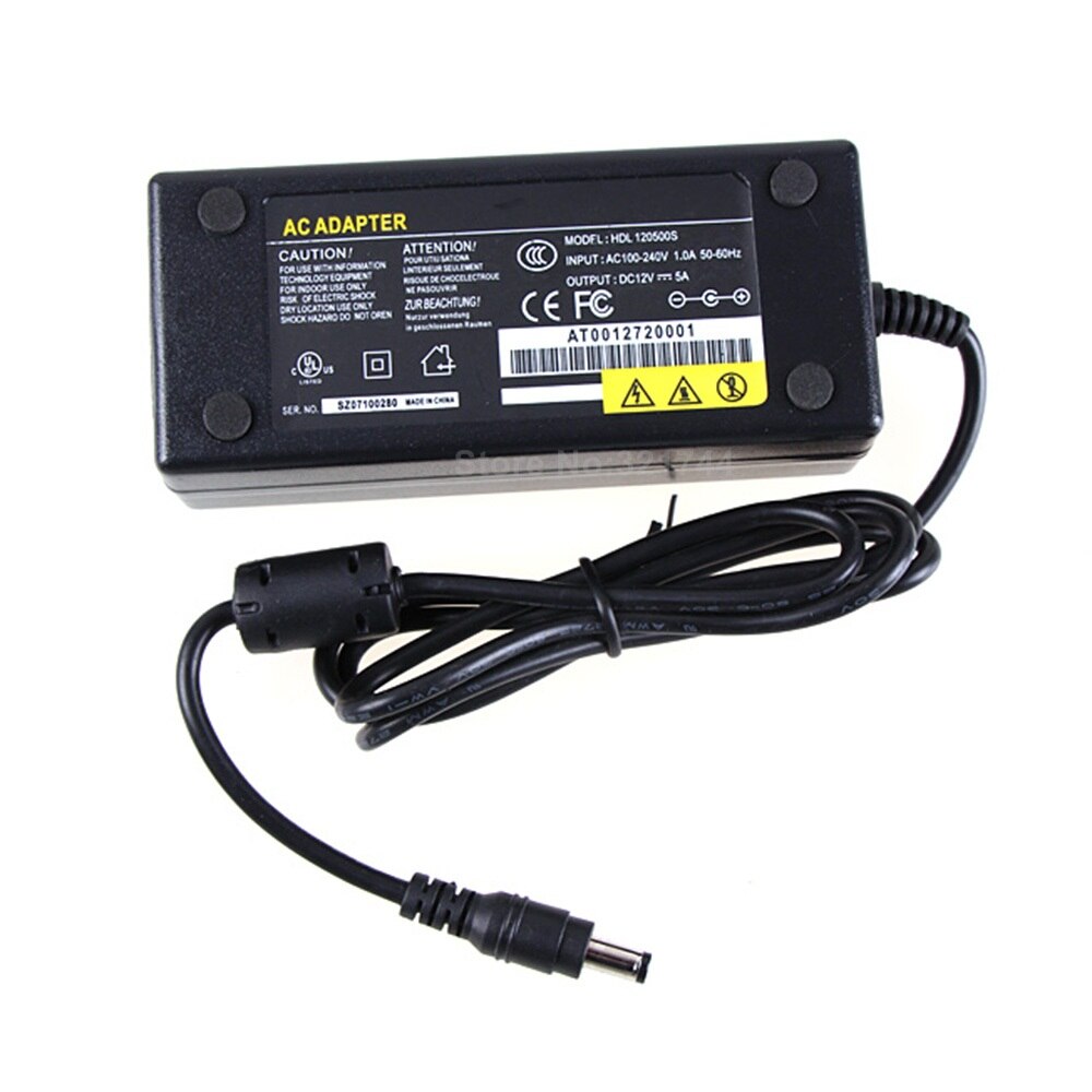 12V 5A 4CH Power Supply Box CCTV Camera DC 12V Power Supply Adapter 4 Port DC+Pigtail COAT