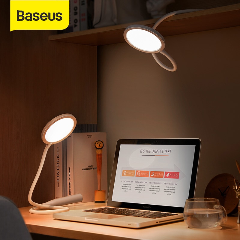 Baseus Draagbare Usb Led Flexibele Slang Bureaulamp Mini Boek Licht Leeslamp Tafellamp Verstelbare Oogbescherming