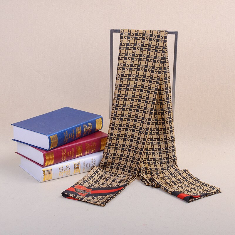 Mannen Gedrukt Zijde Dubbelzijdig Sjaals Mannen Business Lange Sjaals Warme Veelzijdige High-End sjaals Sjaals: Style No.6