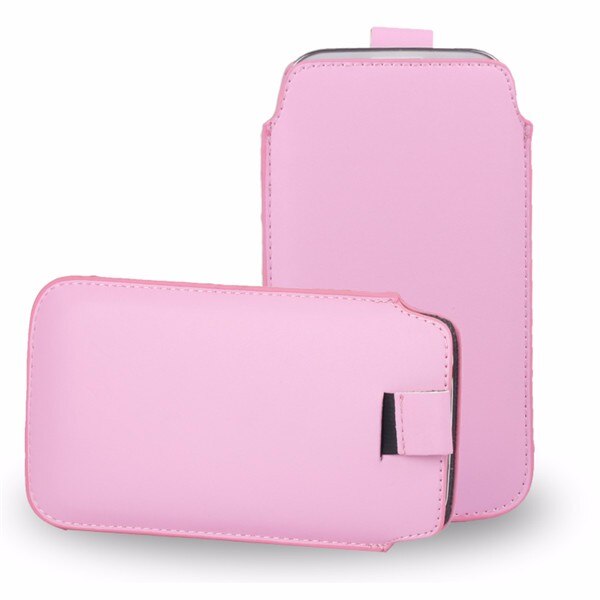 Per iPhone 5 S 5 SE 5SE 5C Caso Universale Pull Tab DELL'UNITÀ di elaborazione Del Sacchetto di Cuoio Sacchetti Del Telefono Caso Per Apple iPhone SE 5 5 S 5SE 5C c di Protezione: pink