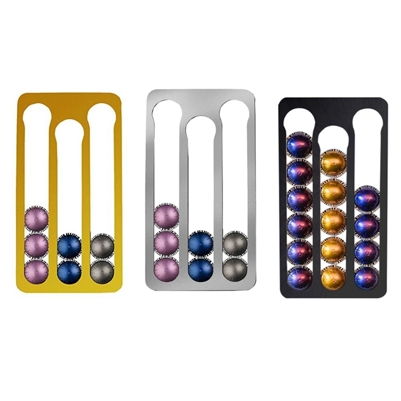 Soporte de cápsulas de café Nespresso Vertuo, estante de almacenamiento montado en pared para cápsulas de café, capacidad: 17