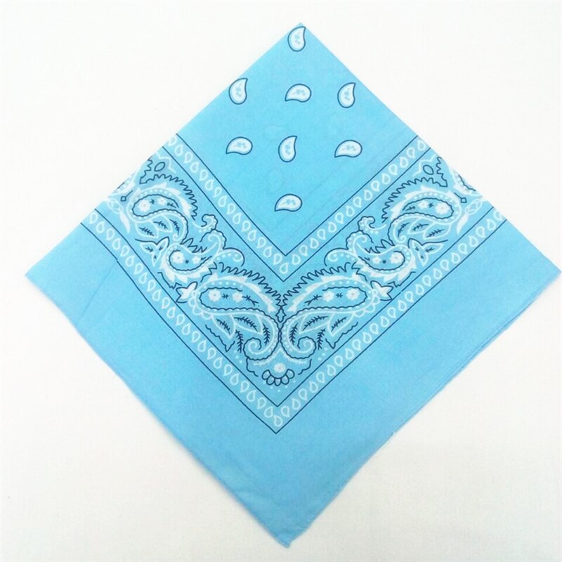 Cotton Women Men Outdoor Sports Bandana Scarf Headwear Face Mask Riding Camping Cycling Headscarf Wristband Headband: Sky Blue