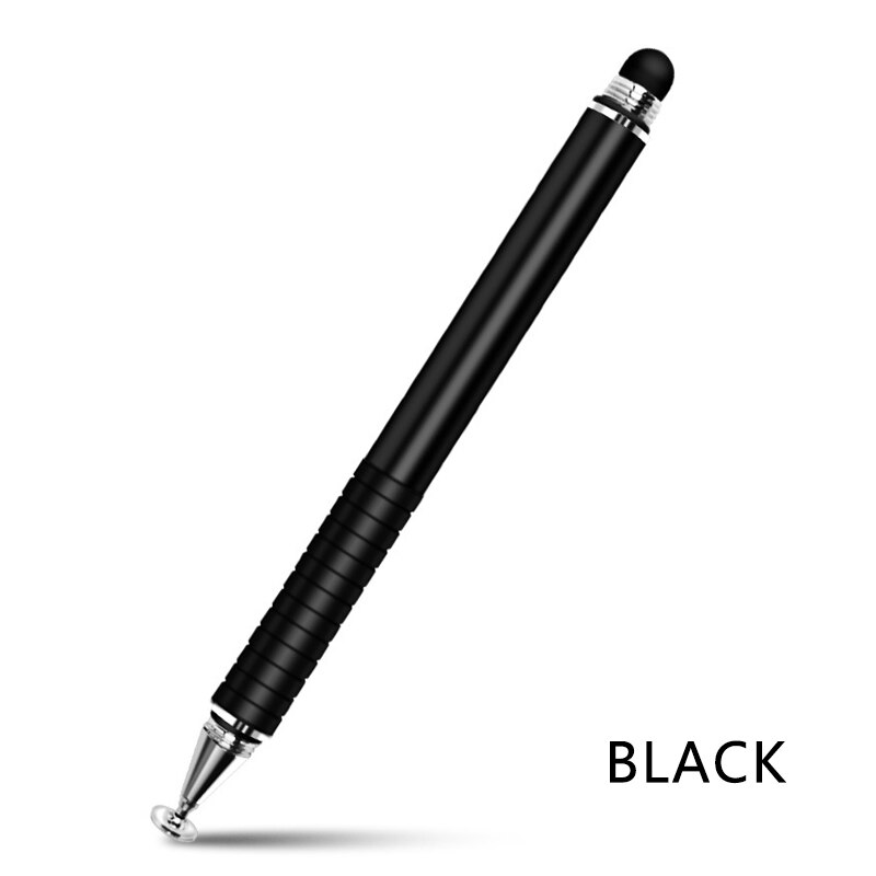 Bolígrafo Stylus Universal 2 in1 para Ipad lápices de Tablet dibujo lápiz táctil capacitiva pantalla pluma Stilus Smart Pen para la PC del teléfono móvil: Black Touch Pen