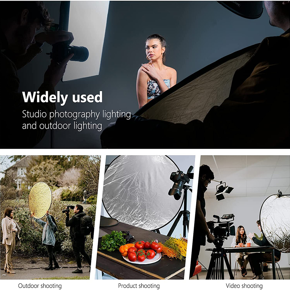 XILETU – réflecteur de lumière 5 en 1, 43 pouces/110 pouces, pliable, multi-disques avec sac, pour éclairage de Studio de photographie et éclairage extérieur