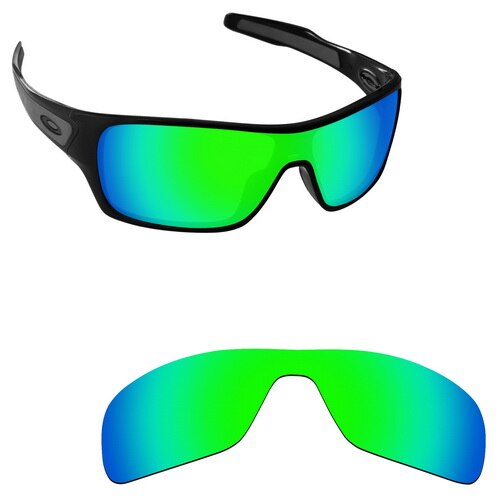 ToughAsNails Polarisierte Ersatz Linsen für Oakley Turbine Rotor Rahmen-Sorten: Green Mirrored