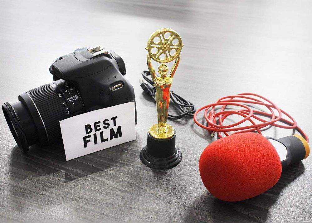 Acsy 6 "Kids Oscar Gold Award Trofee, movie Film Buff Trofee Voor Movie Night Thema Party Klaslokaal Prijs Award Ceremony