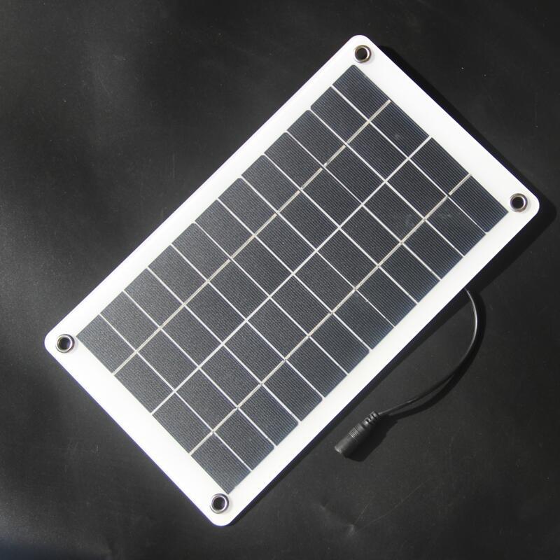 Fleksibelt solpanel 10w paneler solceller cellemodul dc til bil yacht light  rv 12v udendørs oplader