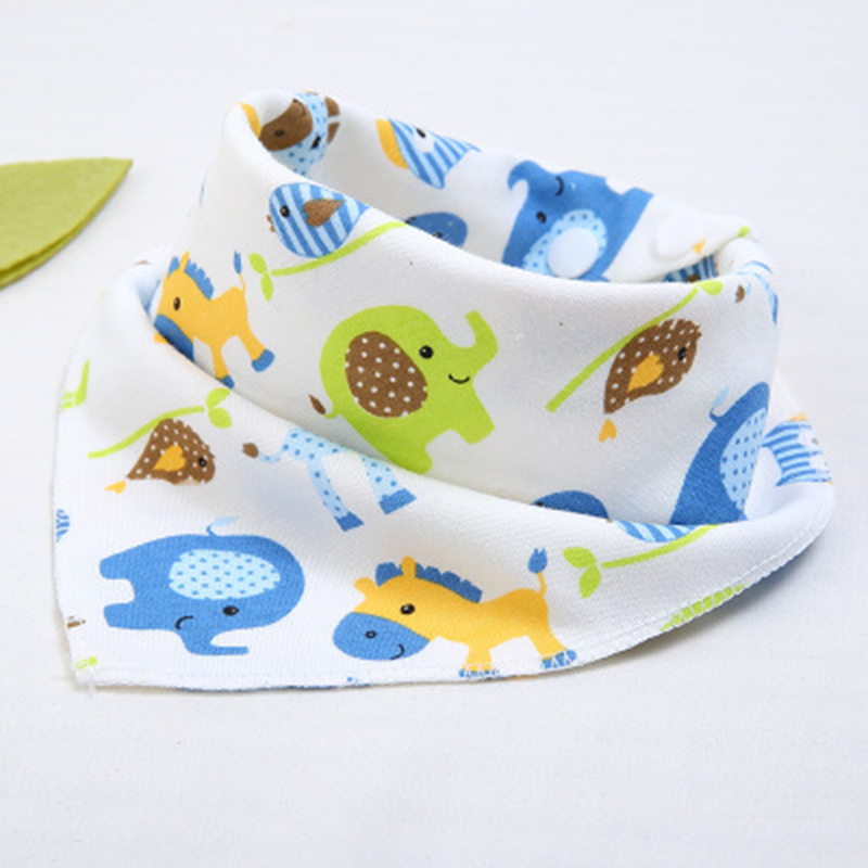 1Pcs Double Layers Cotton Baby bibs feeding bandana bibs burp cloth babet bandana bebe bib baby bibs waterproof skip zoo