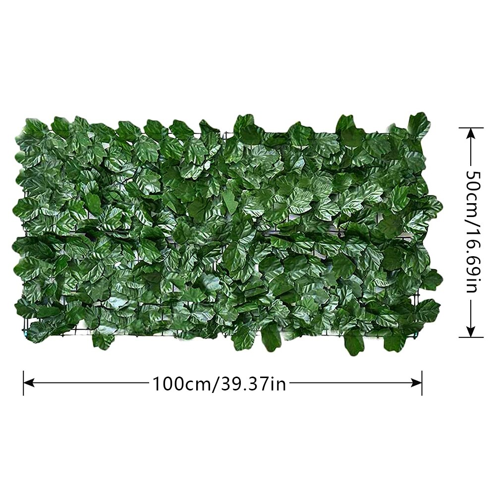 Artificial Leaf Privacy Fence Roll Wall Landscaping Fence Privacy Fence Screen Outdoor Garden Backyard Balcony Fence Panel: 0.5x1M D