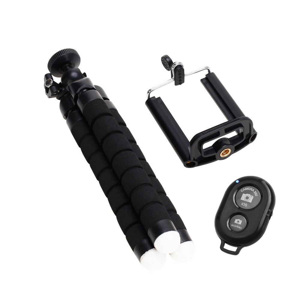 Flexibele Spons Octopus Mini Statief Met Bluetooth Remote Shutter Voor Iphone Mini Camera Statief Telefoon Houder Clip Stand