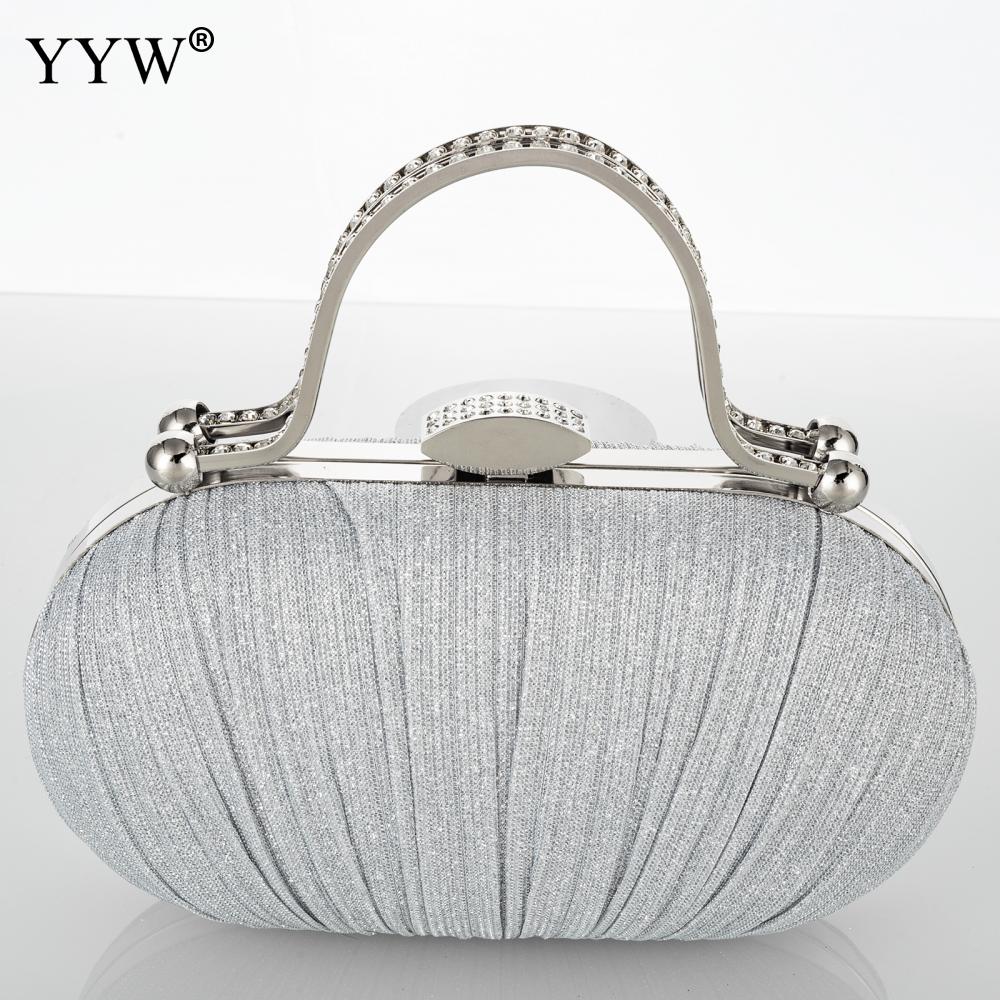 2024 Diamond Top Handle Women Evening Handbag Clutch Bags Glitter Sequins Rhinestone Female Daily Purse for Wedding Prom: Gold