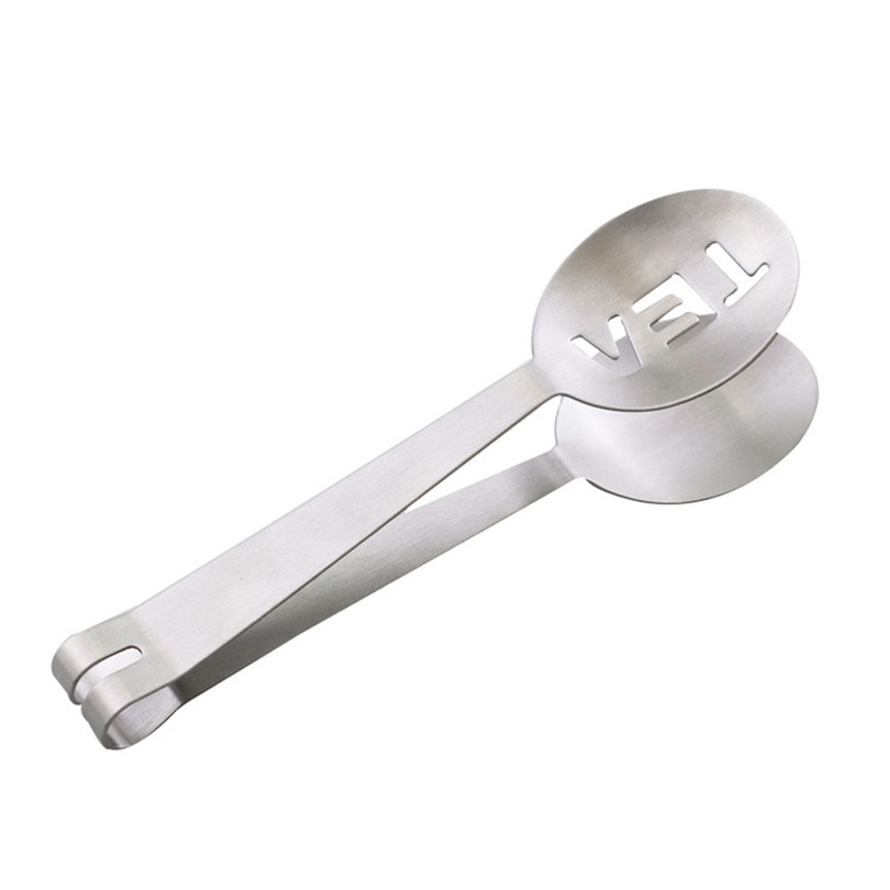 1Pcs Stainless Steel Tea Bag Clip Resistant Teabag Food Set Clip Stainless Steel Tea Bag Tong Squeezer #4A9