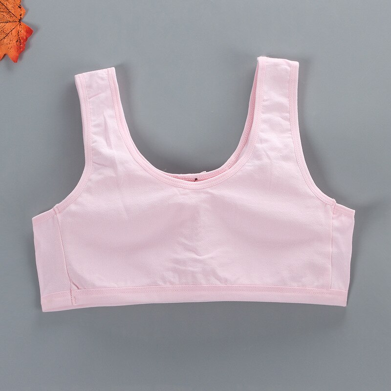 1pcs Teenages Bra Vest Junior School Students Underwear Kid Solid Development Period Tube Tops Bra Safty Lingerie