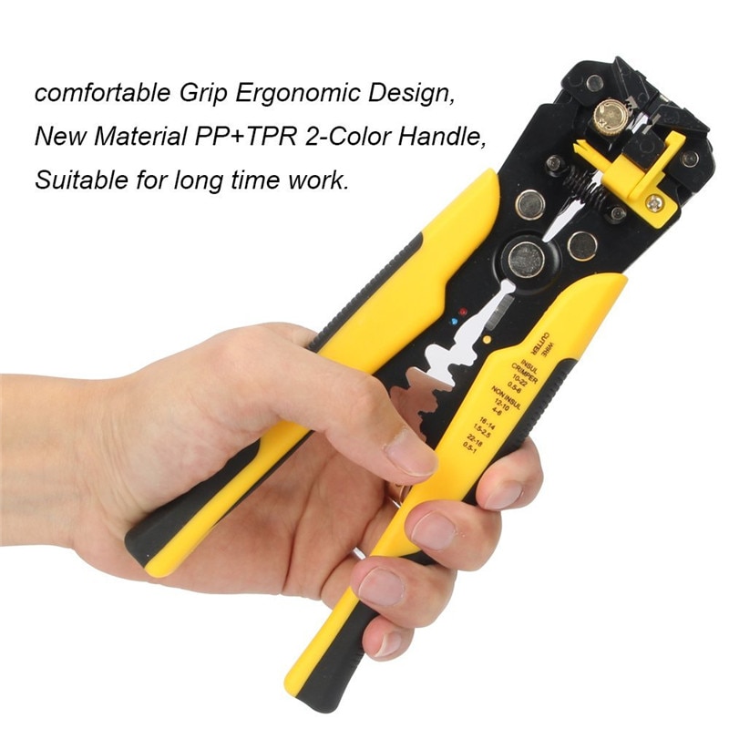 3 in 1 Multi-functional Crimping Tool Auto Crimping Pliers Cutting & Pressing Wire Stripper Self Adjusting Electrician Tool