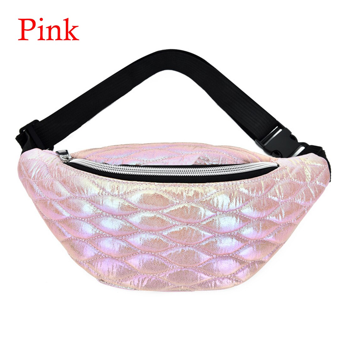 Prismatic Pattern Belt Bags Cute Fanny Pack Candy Colors Waist Bags Shoulder Crossbody Bag PU Leather Women Party: style 2-a