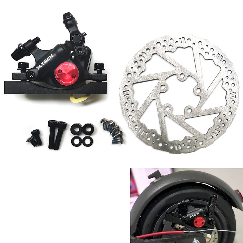 Opgrader hydraulisk bremse til xiaomi  m365 elektrisk scooter skivebremsesystem sæt (sort)