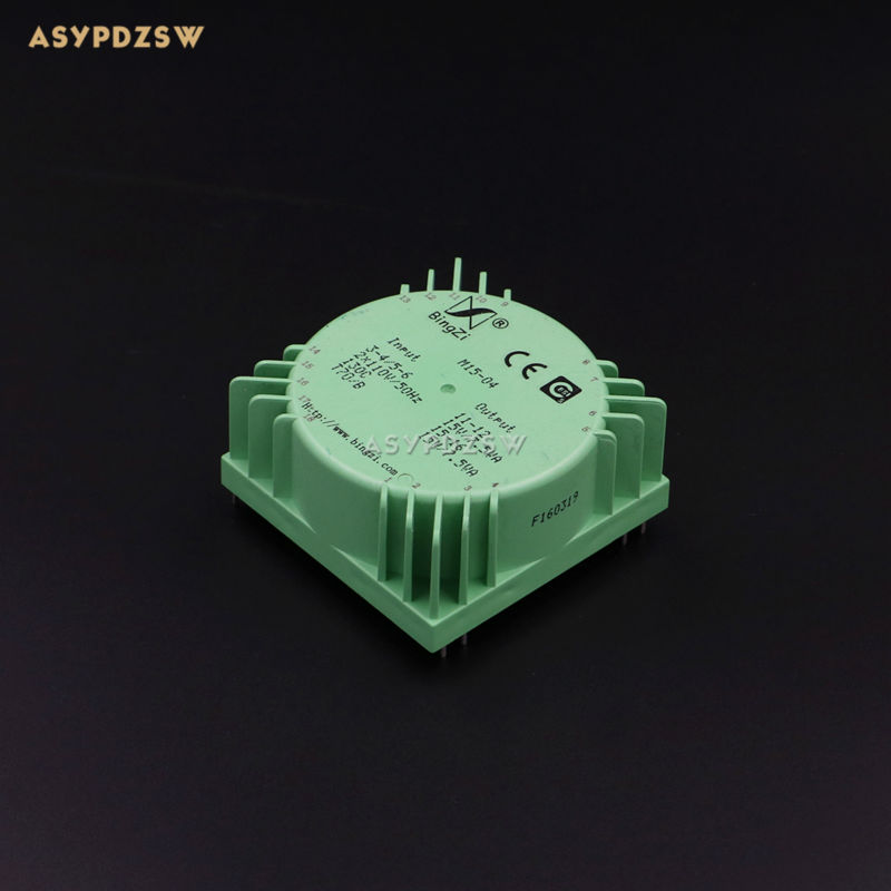 Il quadrato verde 15W 15VA ha sigillato i trasformatori toroidale M15-04 il ca doppio di tensione di uscita 15V(2*15V)