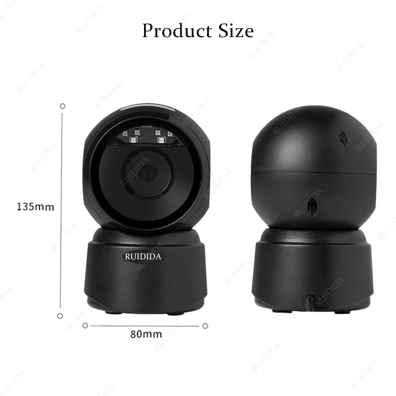 1D/2D Desktop Barcode Scanner Omnidirectionele Usb Wired Barcode Reader Platform Scanner Automatische Sensing Scanning Voor Winkel Pdf