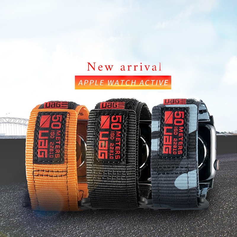 Nylon band voor apple watch band 44 mm 40mm iwatch 42mm 38mm iwatch 5/4/3/2/1 ademende en zweetbestendige armband polsband