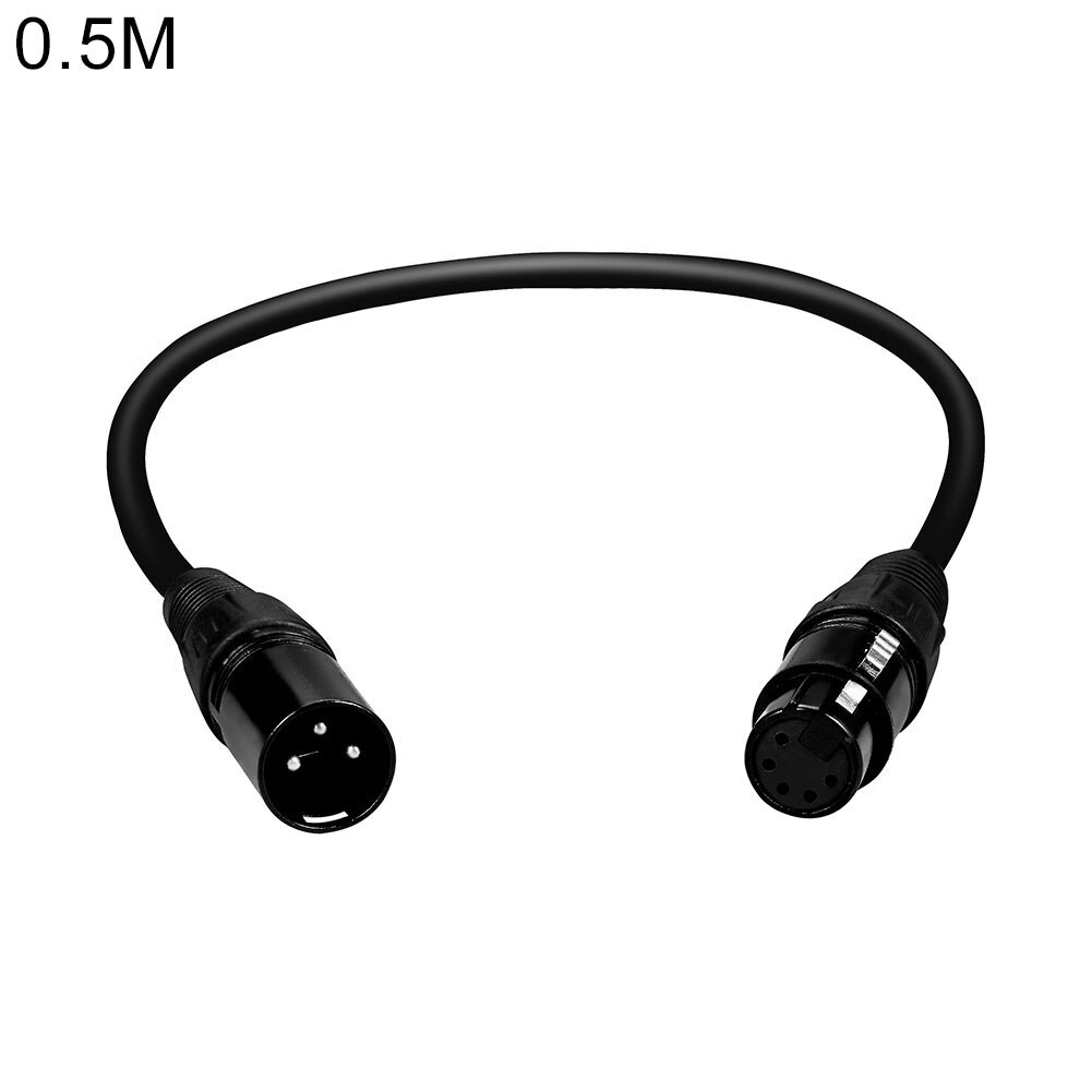 Durable 0.5/1/3/2m XLR 3 Pin Male to 5 Pin Female DMX Converter Adapter Cord Wire Cable: 50Cm