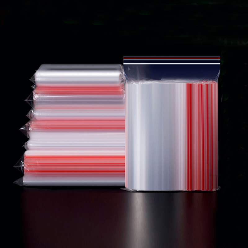 100pcs/pack Resealable Zip High Clear Plastic Bag Reclosable Nail cosmetic Hardware Food Trial Pouches Storage Package