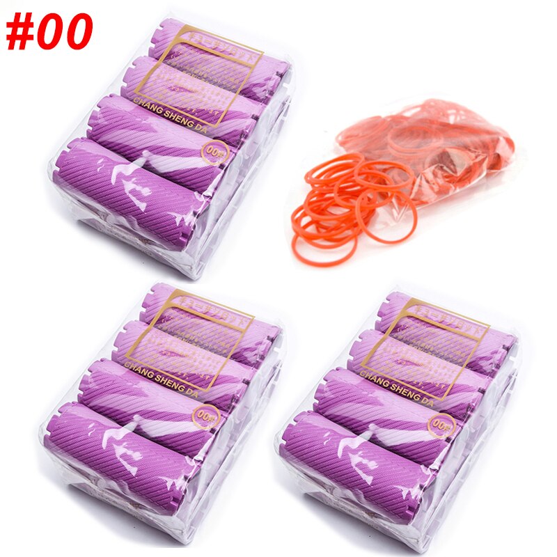 3 Packs/set 15mm Hair Perm Rods with Rubber Bands Kit Cold Permanent Bar Plastic Curlers Rollers Set Wave Fluffy Corn Hair 1507: Size 00