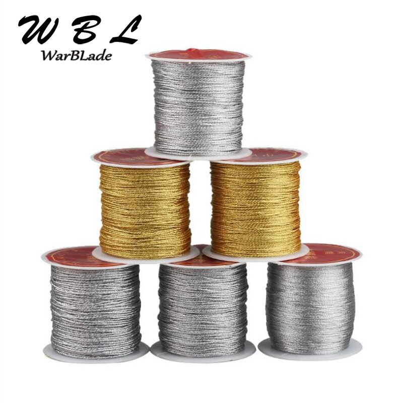 Gold Silver Cord 0.2mm 0.4mm 0.6mm 0.8mm 1mm Nylon Cord Thread String Rope Bead DIY Rope Bead Necklace Bracelet Jewelry Making