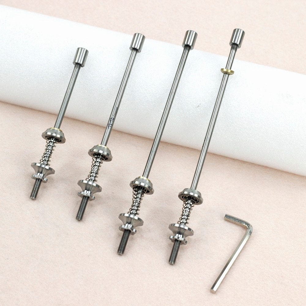 Titanium Skewers Ti Quick Release MTB Road Folding Bike Hex M4 74mm 100mm 130mm 135mm MTB Slow Release QR Skewer