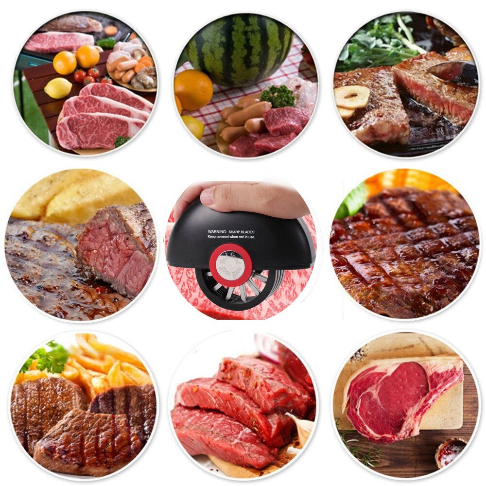 36 Stainless Steel Blade Roller Meat Tenderizer Kitchen Tool for Beef Pork Steaks Lamb Veal Chicken Fish Kitchen Cooking Tools