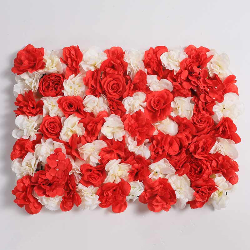 yumai 40*60 cm Roses Petal Artificial Flower Block Wedding Backdrop Wall Hanging Decoration Peony Head Tile Rose Flowers Panel: 9