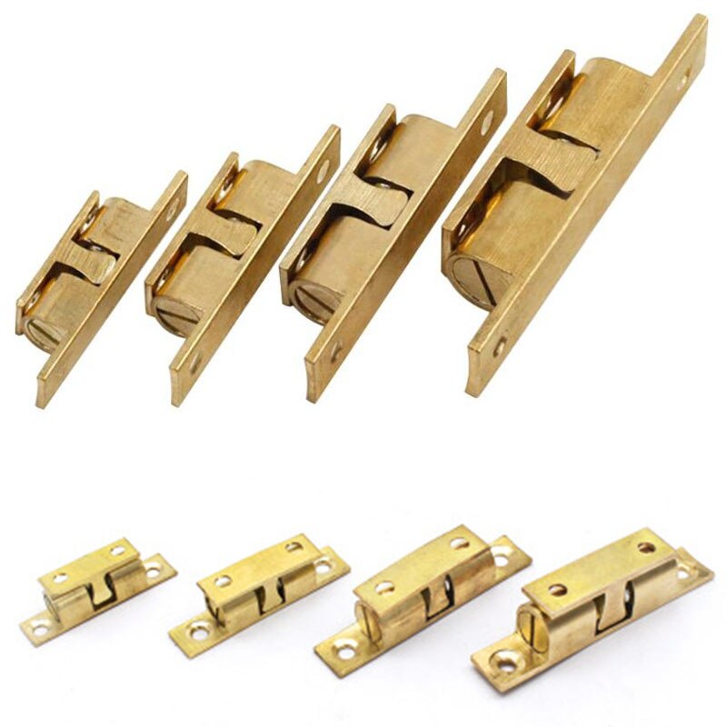 1 Set Door Lock Door Touch Latch Cabinets Interlock Switch Chassis Cabinet Spring Ball Locker Adjustable Brass Door Buckle