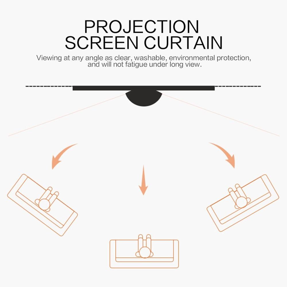 4:3 Projection Screen Curtain 40/50/60/72/84/92/100/106 Inch Non-Woven Fabric White Soft Portable for KTV Ba Conference Room