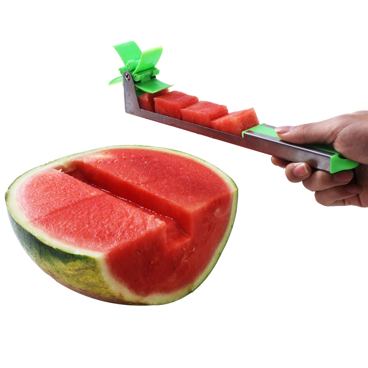 Watermelon Windmill Slicer Melon Cutting Tool Melon Cube Cutter for: Windmill Slicer