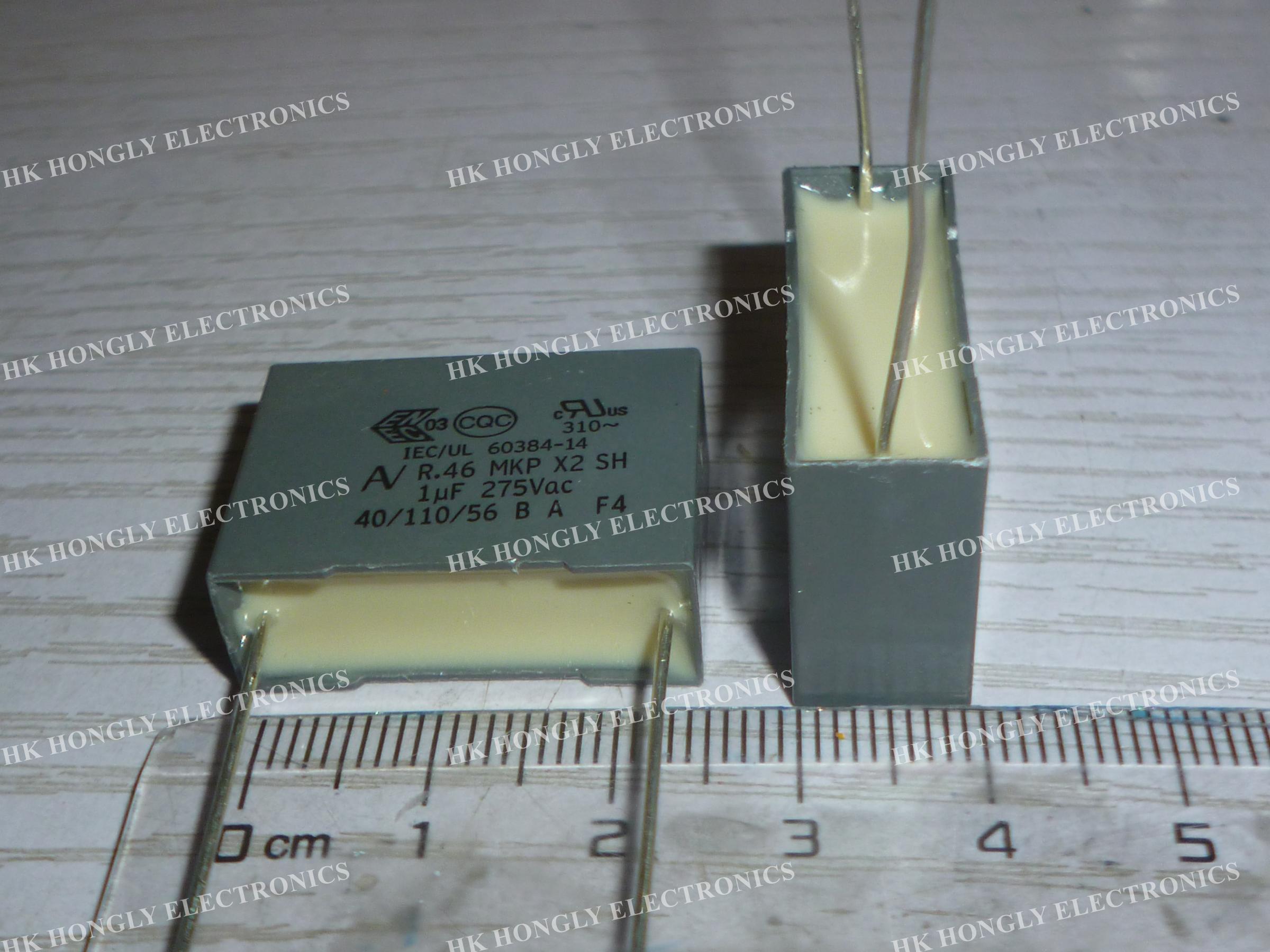 20Pcs R.46 R46 Mkp X2 Sh 1Uf 1.5Uf 2.2Uf 275VAC 105 155 225 M P = 22.5Mm Film Condensator