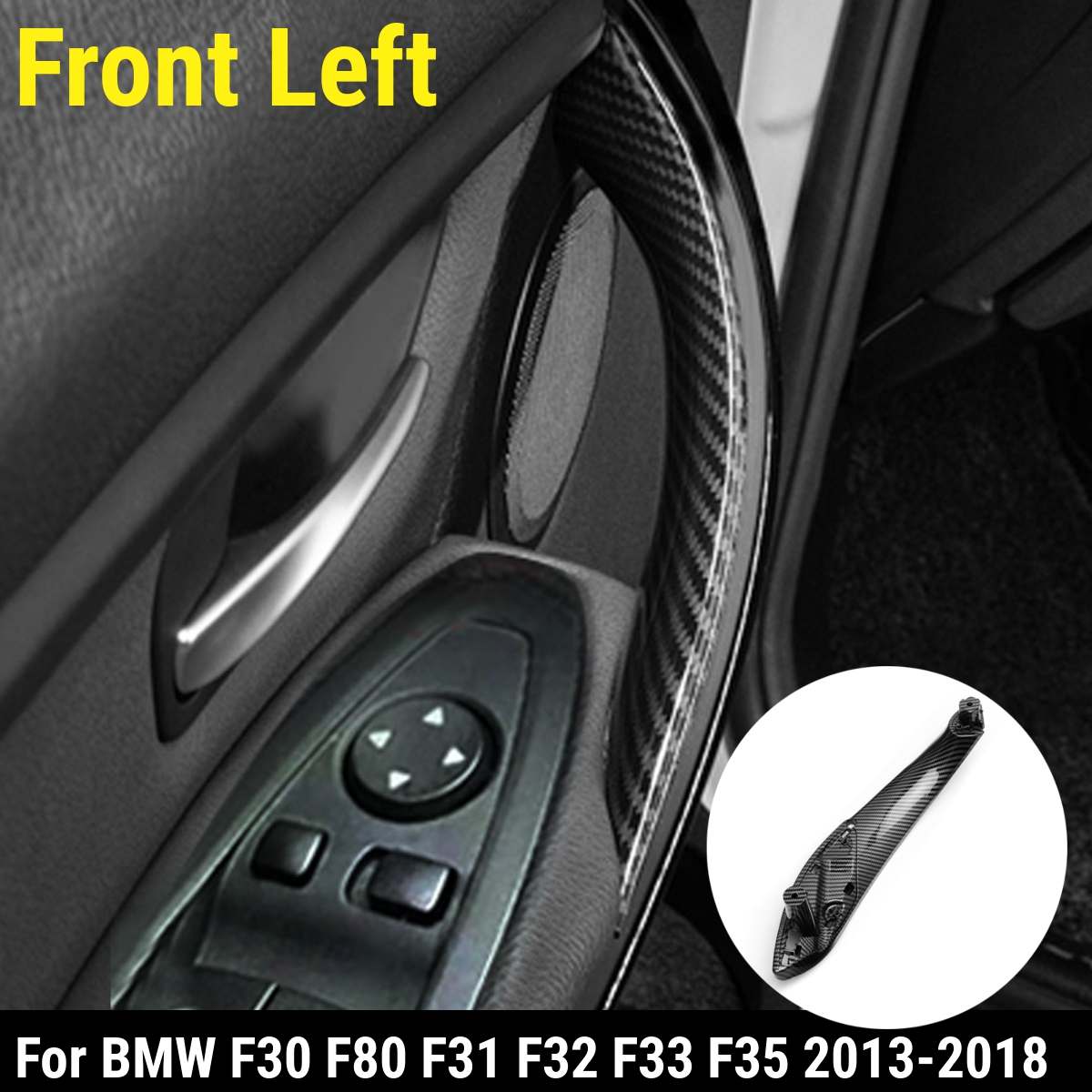 Auto Innen Tür ziehen Griff trimmen Abdeckung Kohlenstoff Gedruckt Für BMW F30 F80 F31 F32 F33 F35: vorderseite links