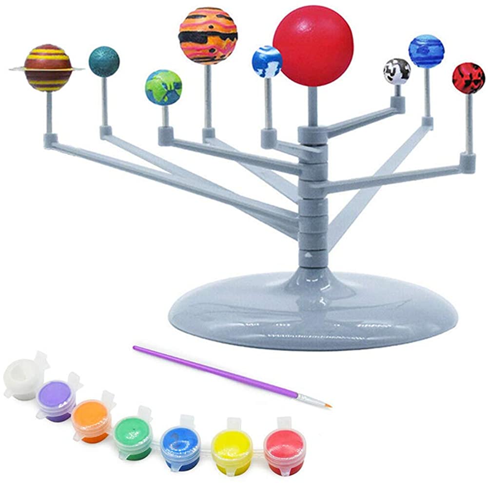 Ecroda Diy Kits Van Planeten Het Zonnestelsel Astronomische Wetenschap Waarnemingen Diy Handgemaakte Kinderen Plastic Model Speelgoed