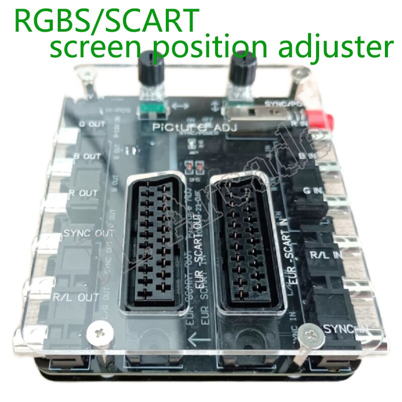 Freies RGBS Einstellung Bild Konverter mit Shell SCART Einstellbare Bildschirm Umwandlung PCB für Einstellen Bild Position